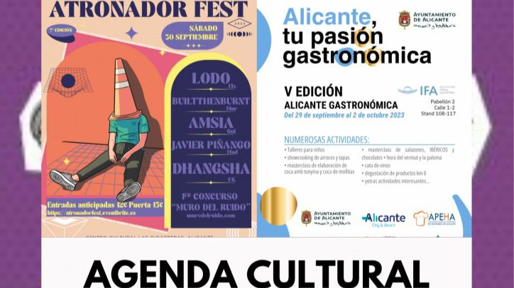 Agenda cultural de Alicante del 29 de septiembre al 1 de octubre