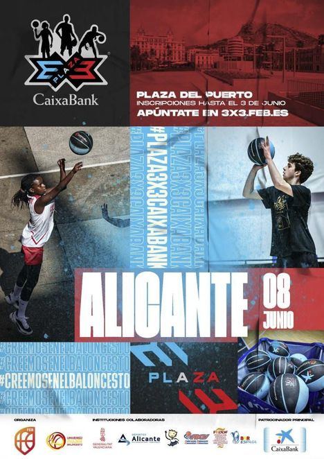 Casi 800 jugadores de 190 equipos participan en el 3x3 de baloncesto en Alicante