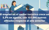 El empleo en el sector turístico suma 12.055 afiliados en la Comunitat Valenciana